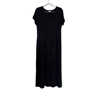 J. Jill Black Stretchy Pocket Maxi Dress.